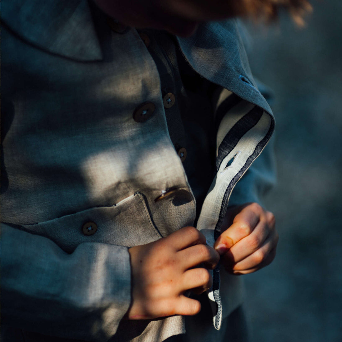 veste en lin naturel pour enfant