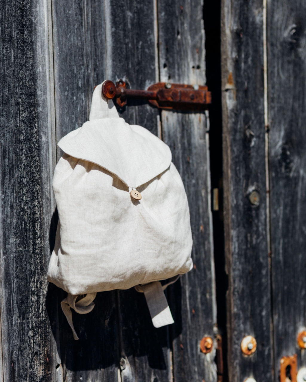 Sac à dos enfant lin naturel GENET
