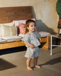 Short bébé coton bio fleuri camel POIRIER