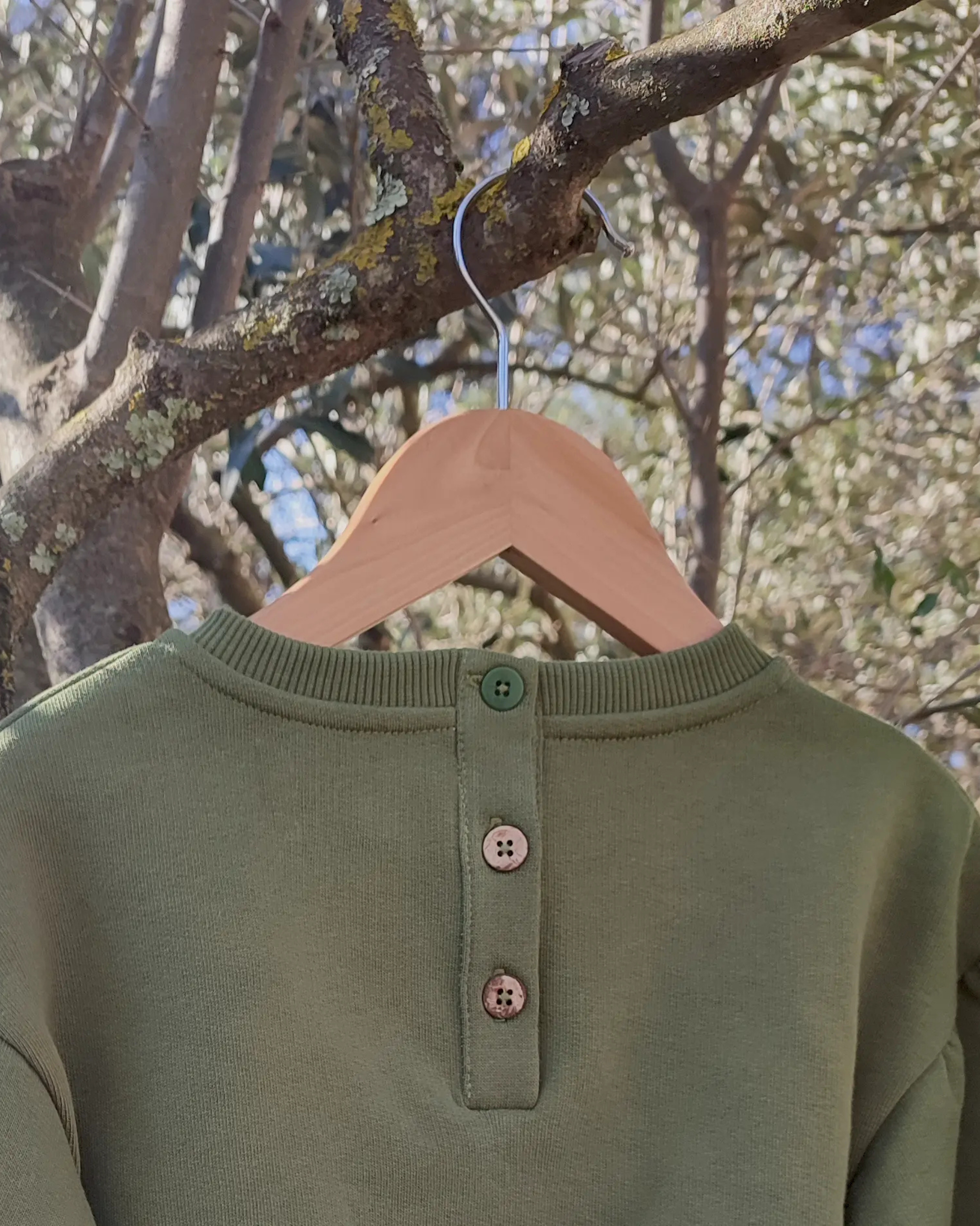 Sweat enfant vert olive MAGNOLIA