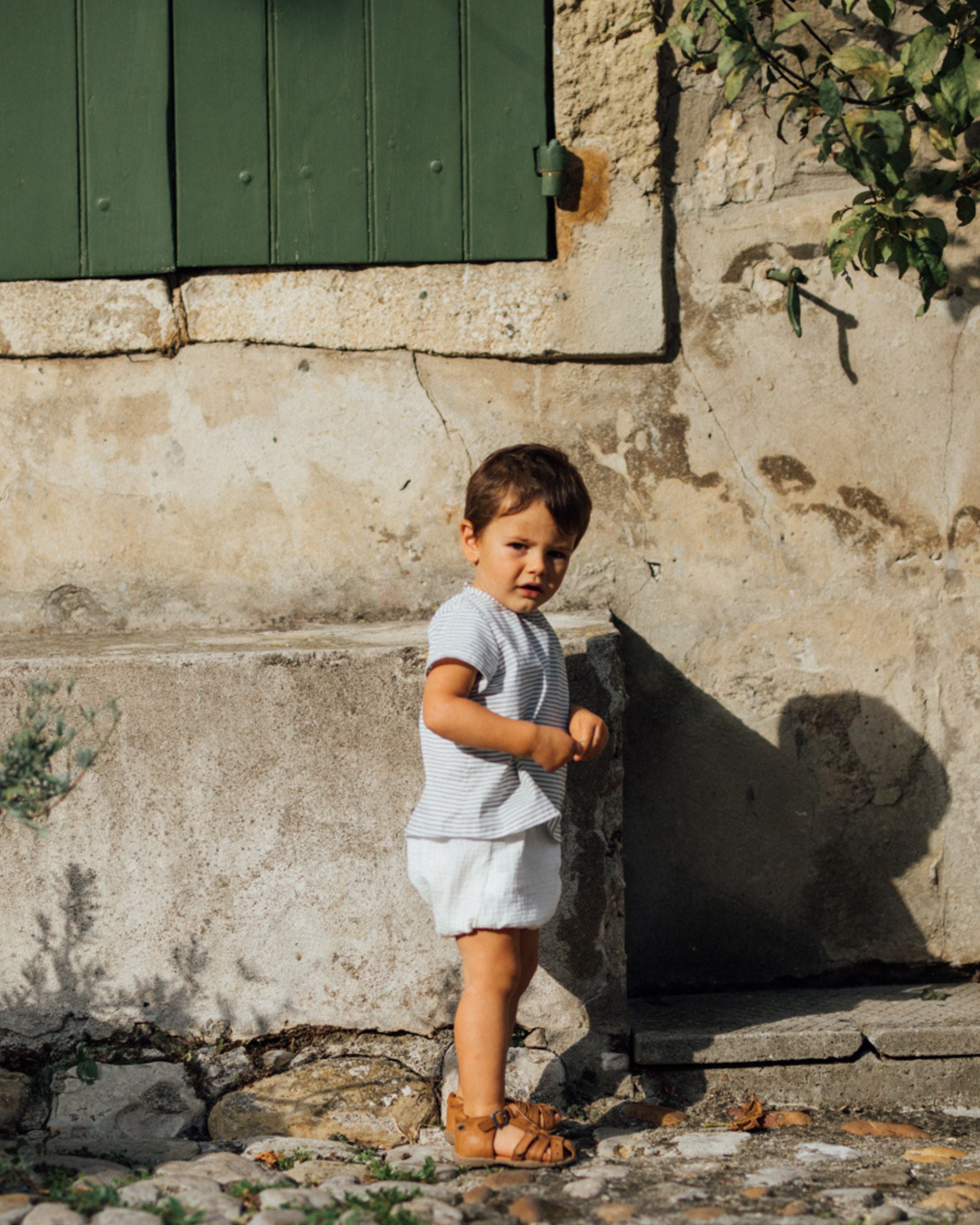 Bloomer bébé double gaze ROMARIN - Double gaze plumetis lait