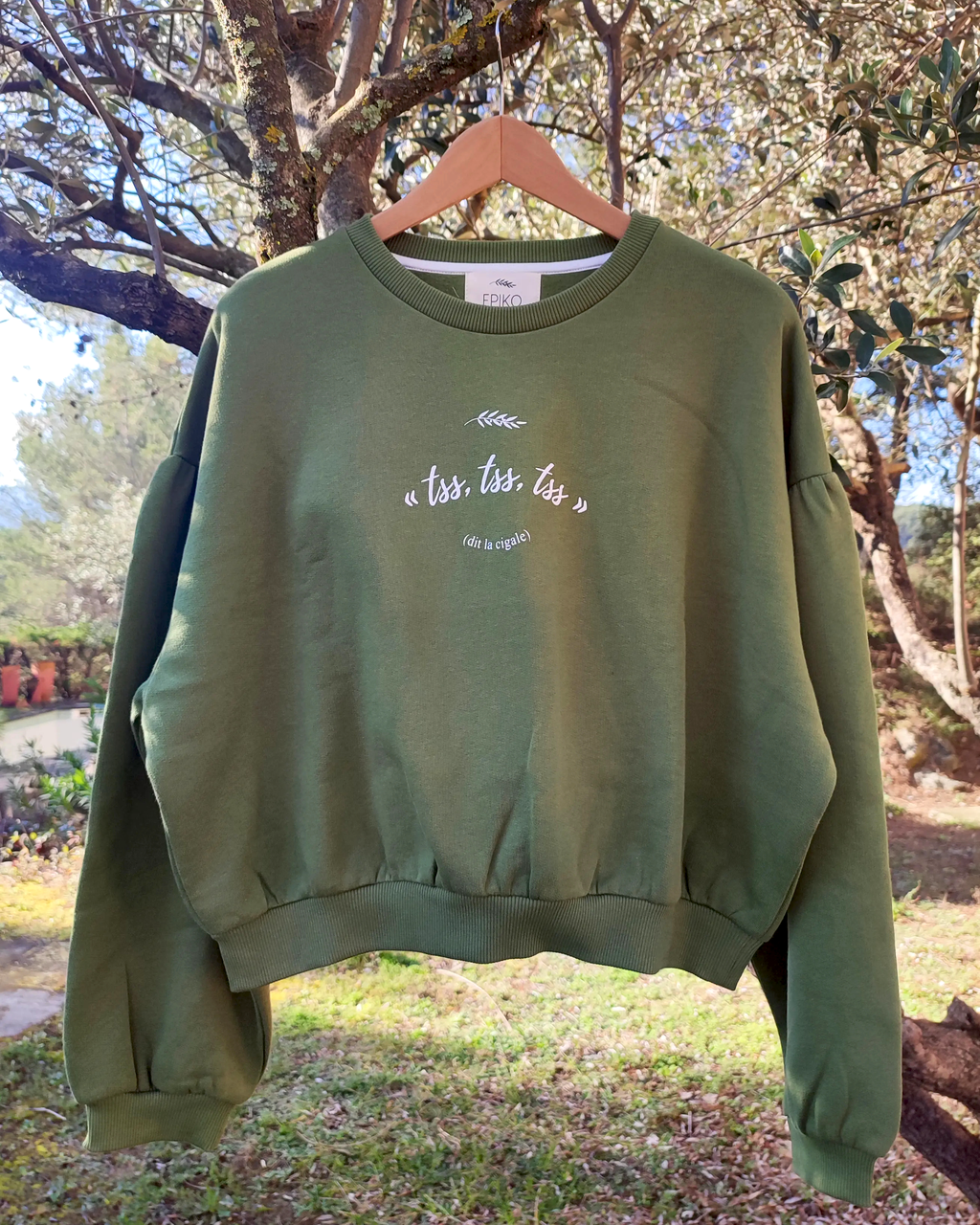Sweat femme vert olive MAGNOLIA