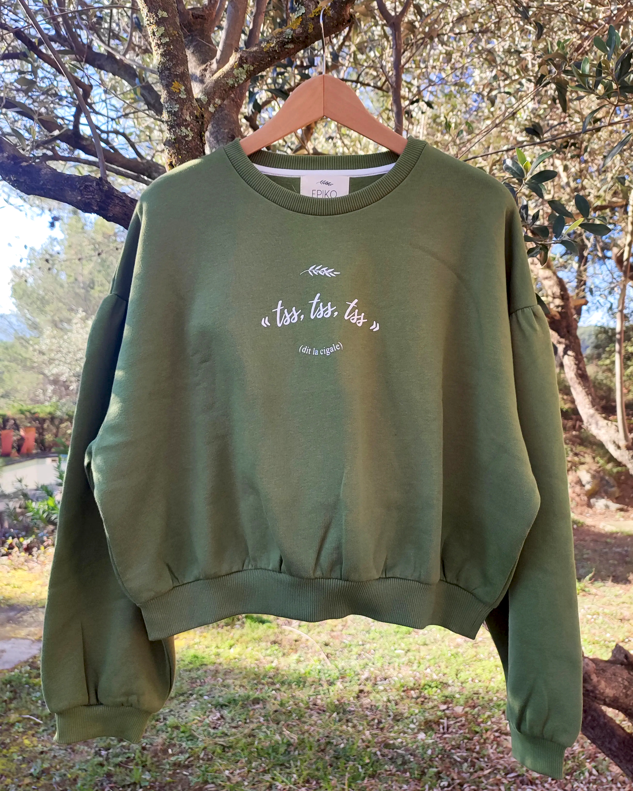 Sweat femme vert olive MAGNOLIA