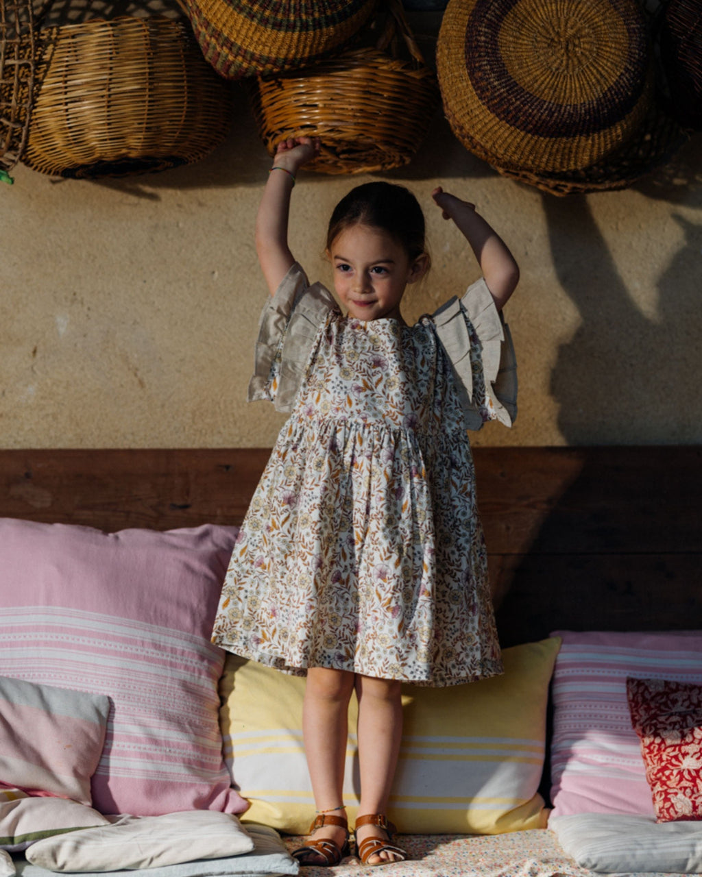 Robe enfant fleurie coton bio GARDENIA
