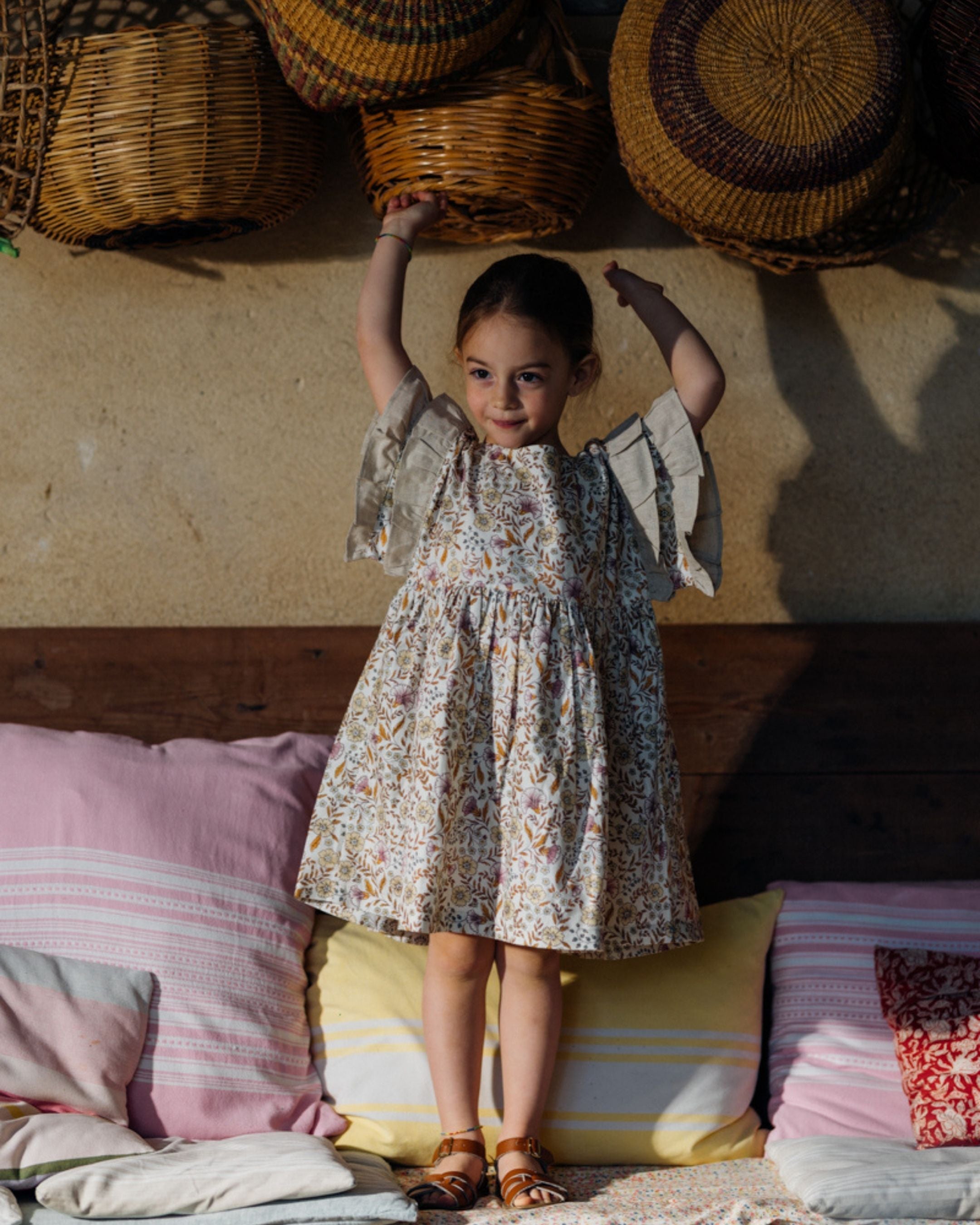 Robe enfant fleurie coton bio GARDENIA