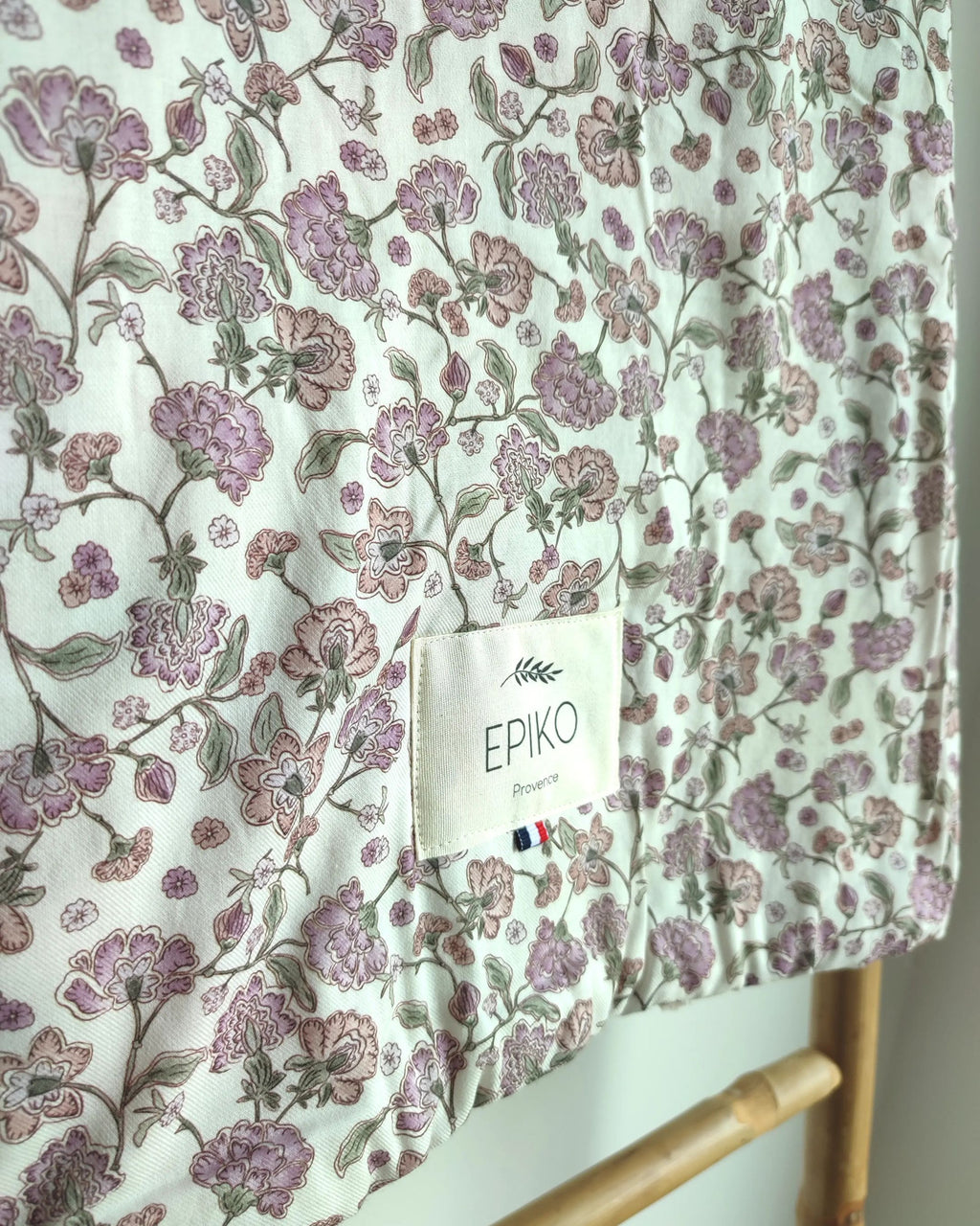 Couverture bébé fleuri lavande/sherpa ERABLE