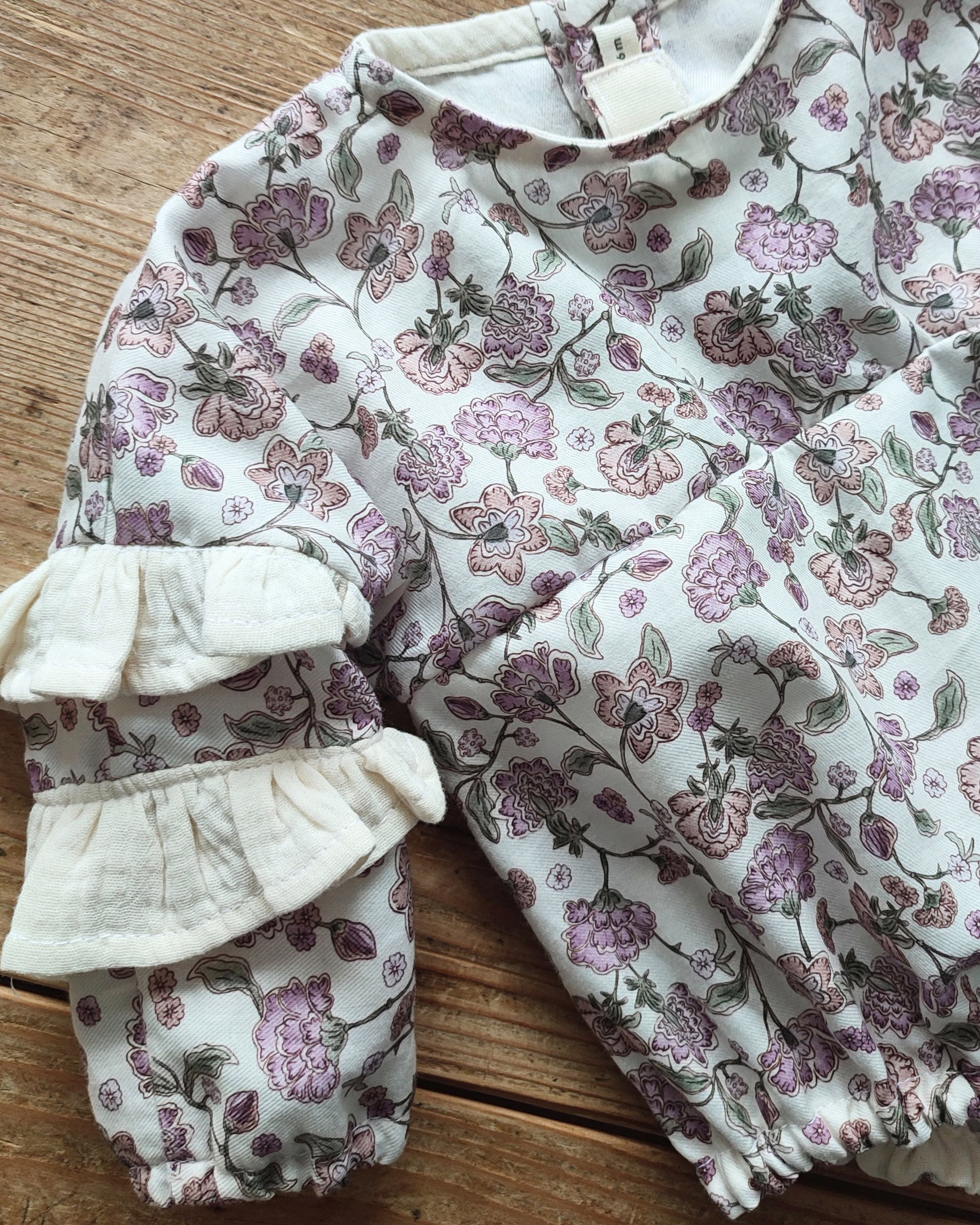 Barboteuse fleuri à volant TULIPE