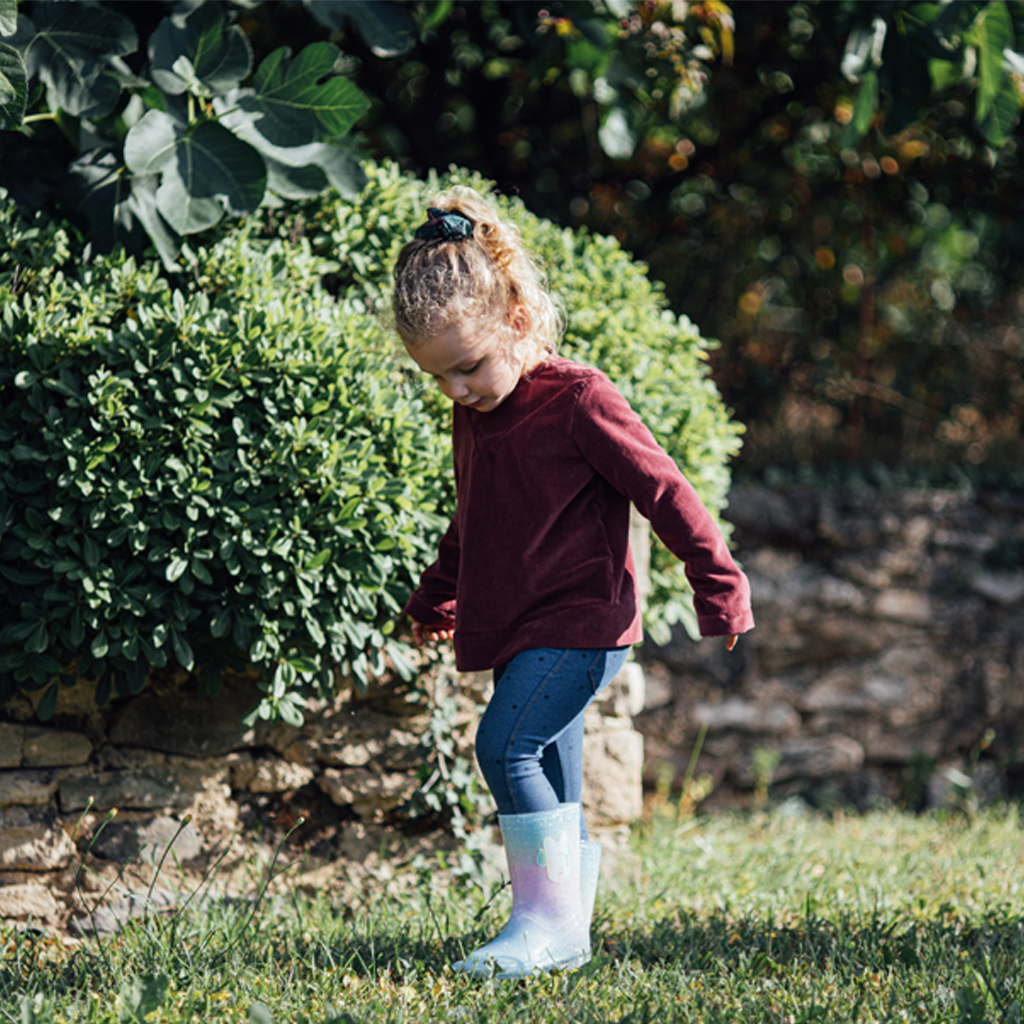 Sweat enfant velours bordeaux JUDY