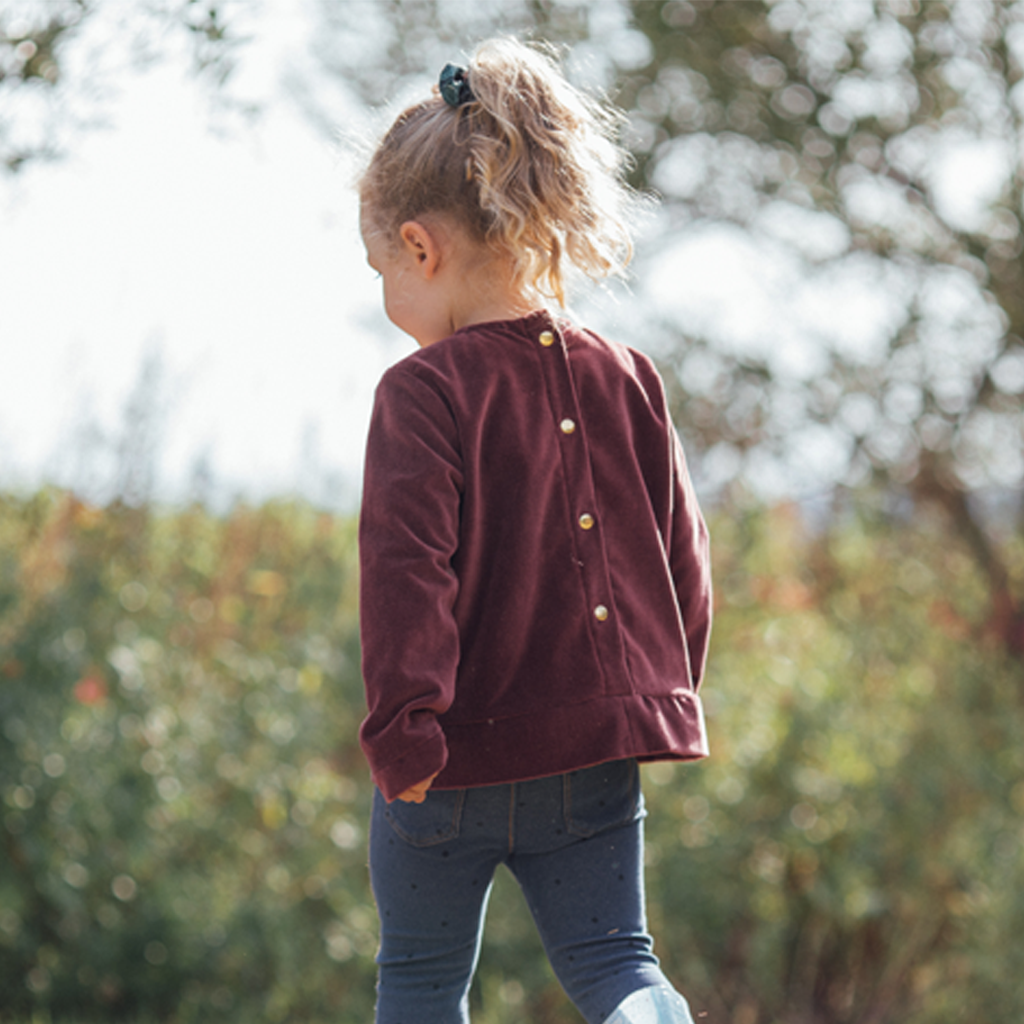 sweat velours enfant