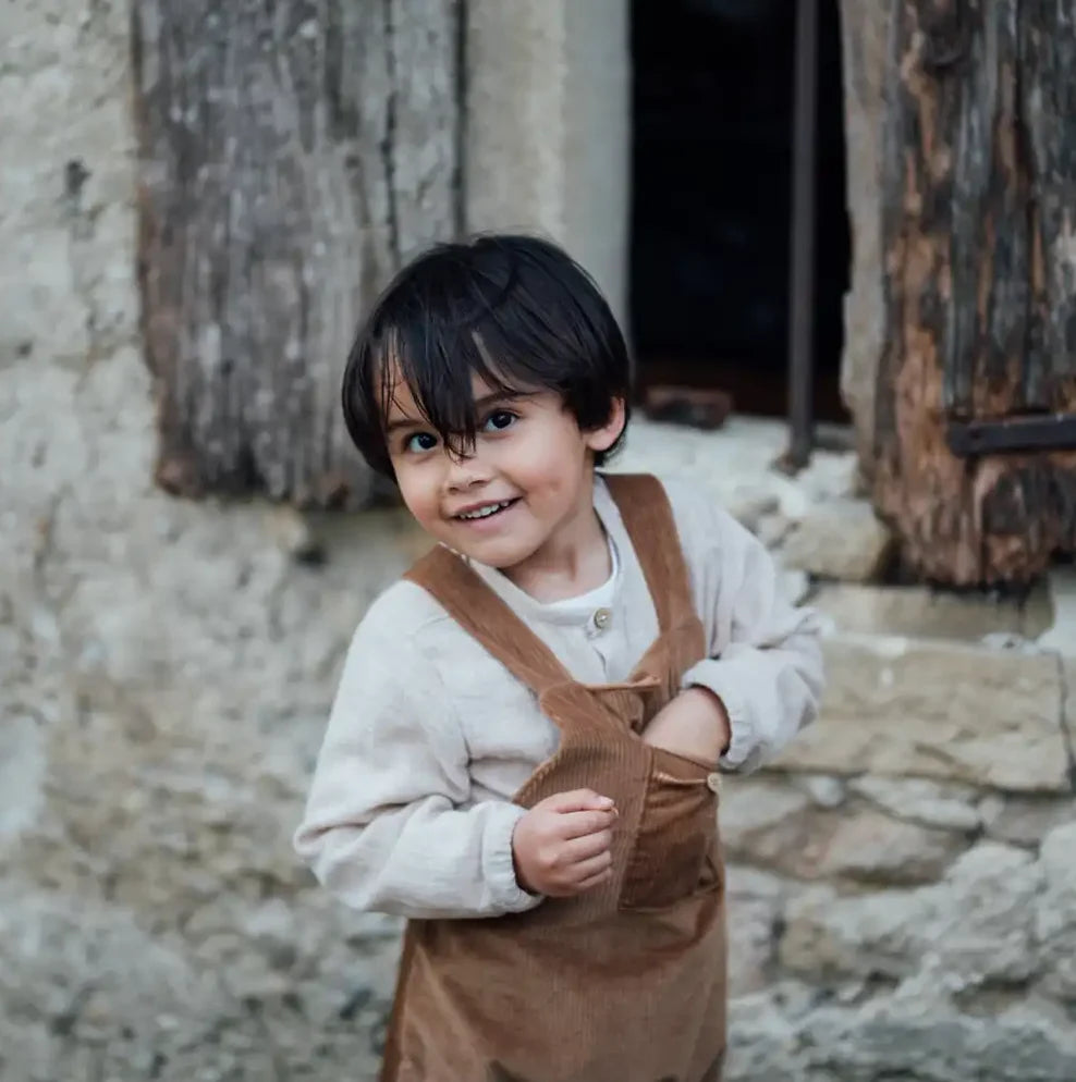 La chemise garçon double gaze CÉDRAT, double gaze de coton bio GOTS