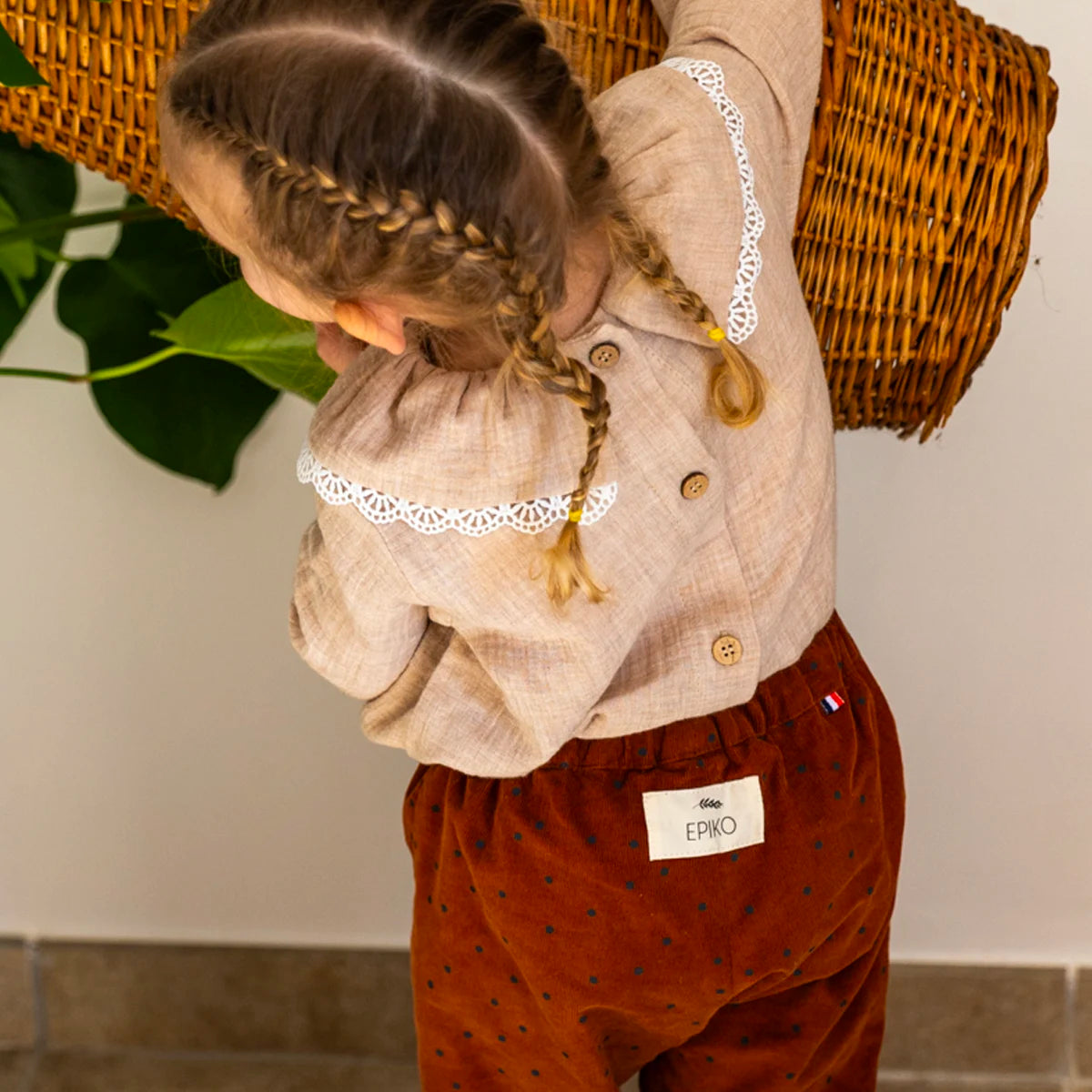 Pantalon enfant velours réversible ARBOUSIER