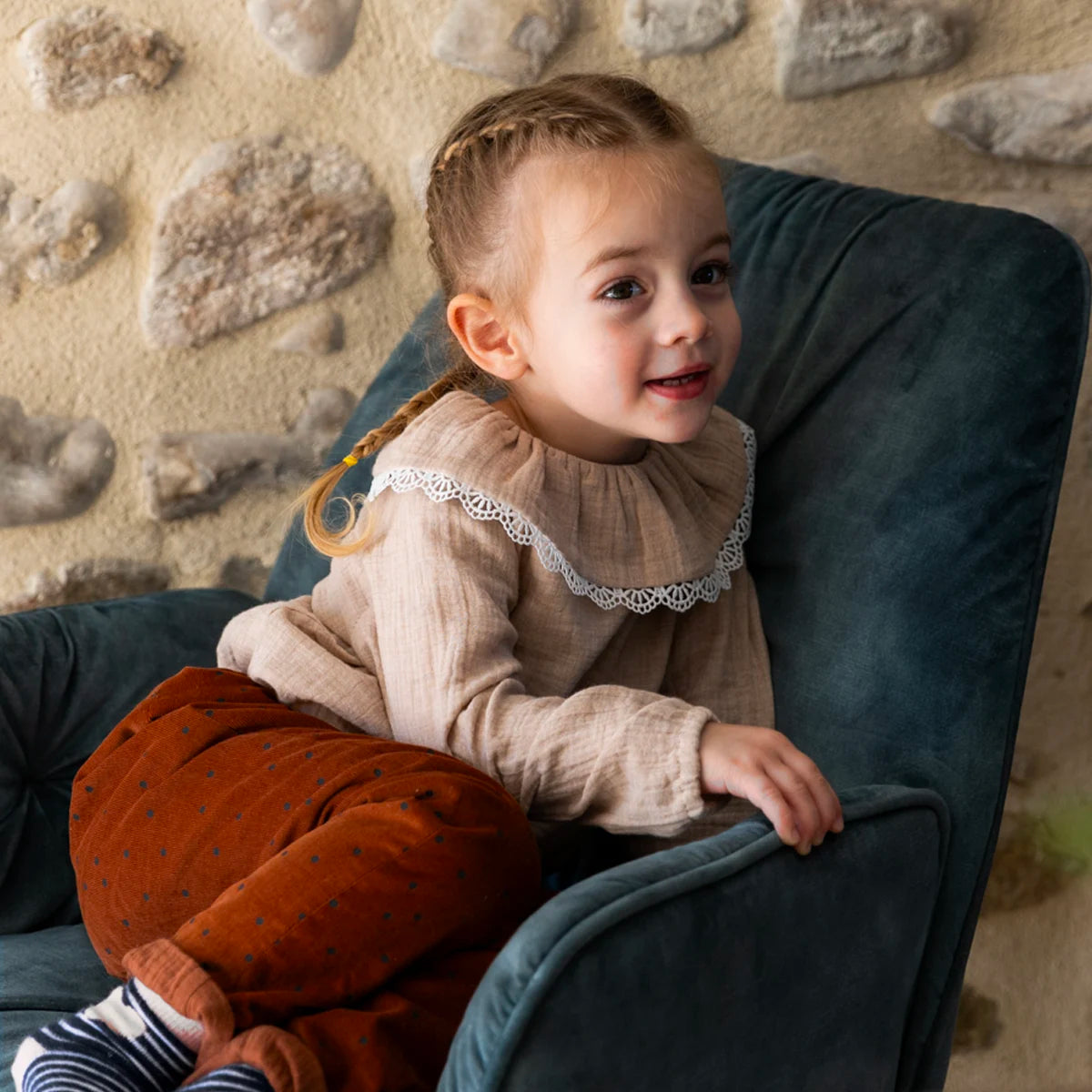 Pantalon enfant velours réversible ARBOUSIER