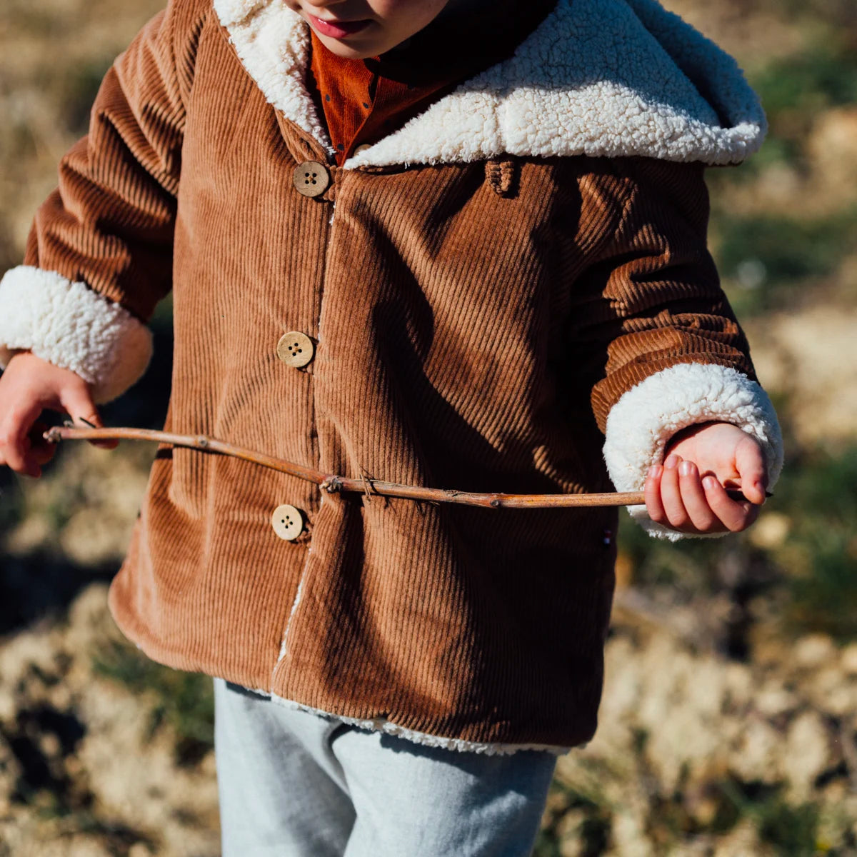 Manteau enfant praline CHATAIGNIER