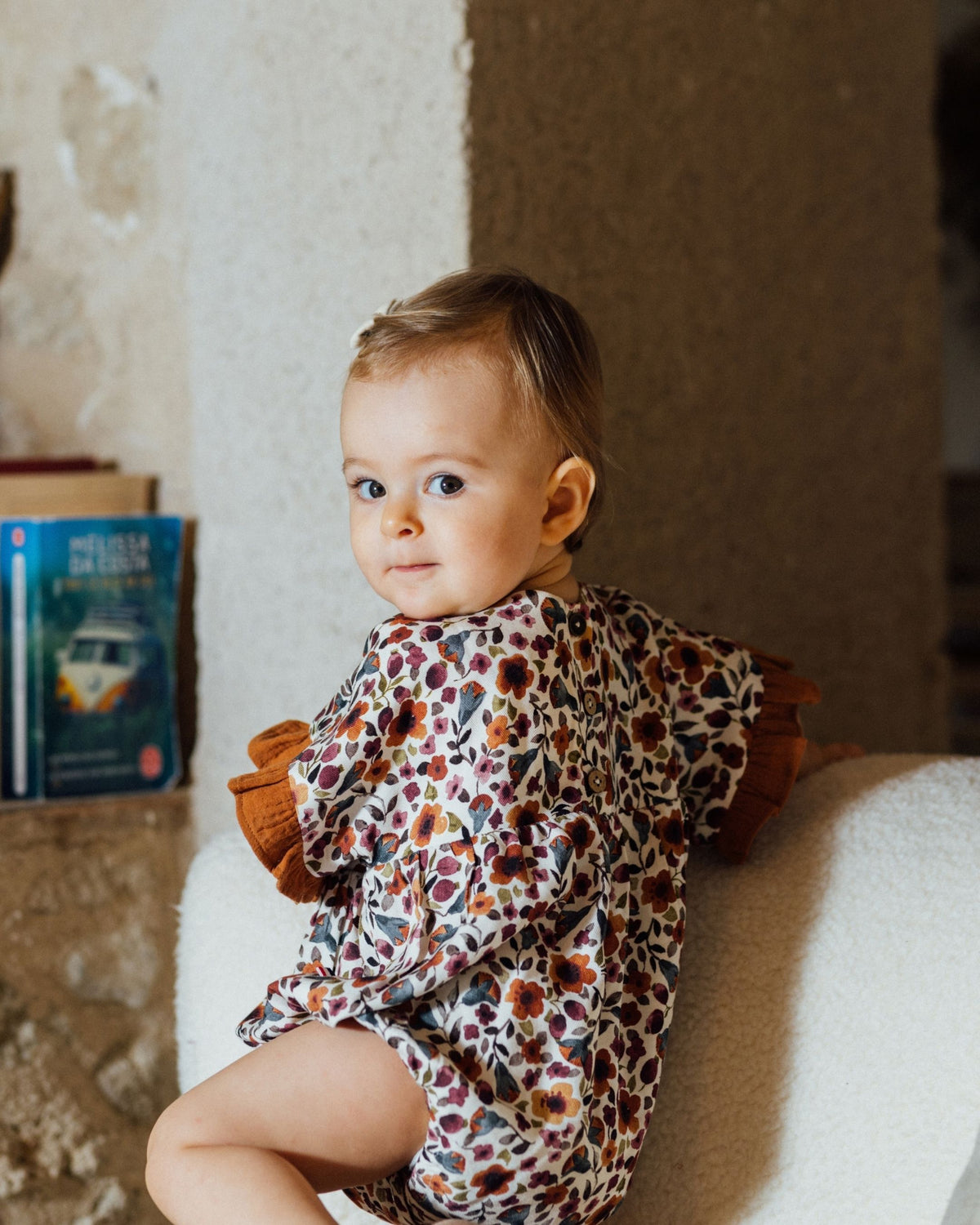 Barboteuse fille en viscose EcoVero fleuri JONC