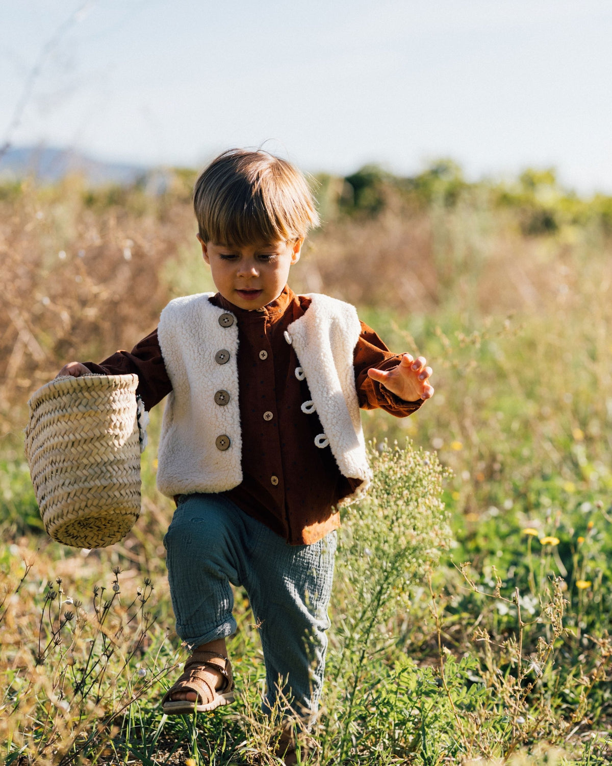 Gilet berger enfant reversible CHÊNE