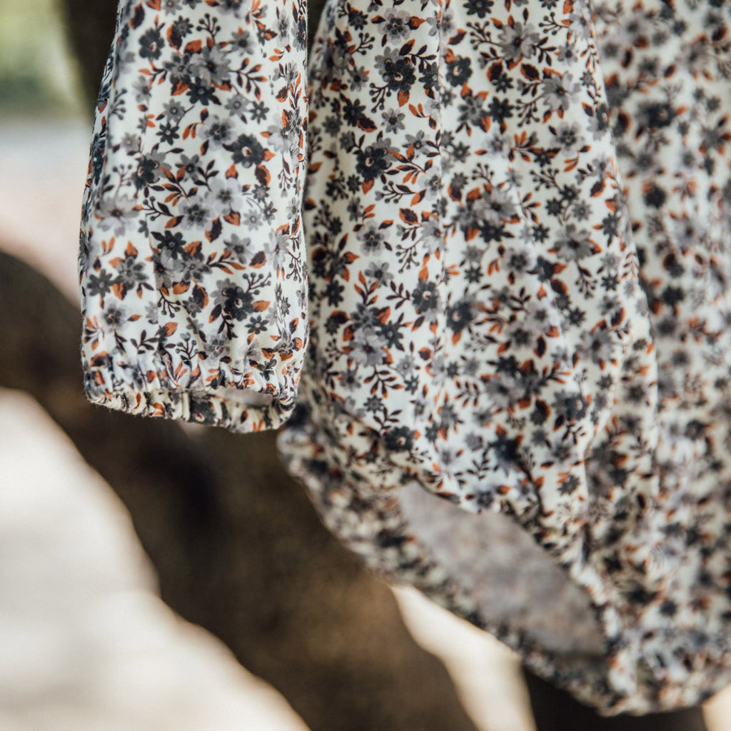 Barboteuse bébé fleuri camel THYM