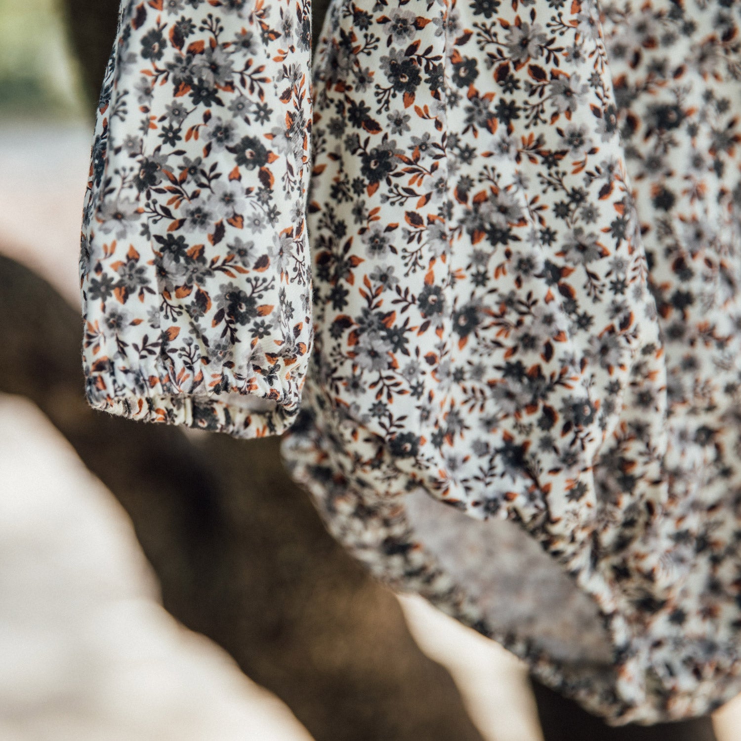 Barboteuse bébé fleuri camel THYM