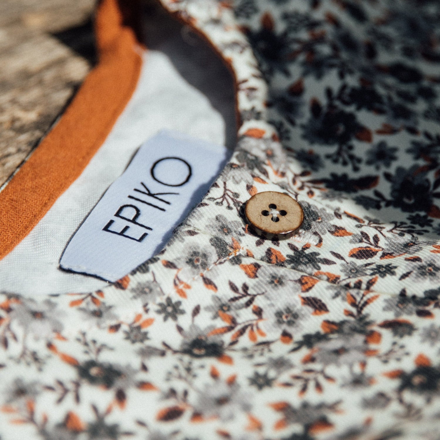 Barboteuse bébé fleuri camel THYM