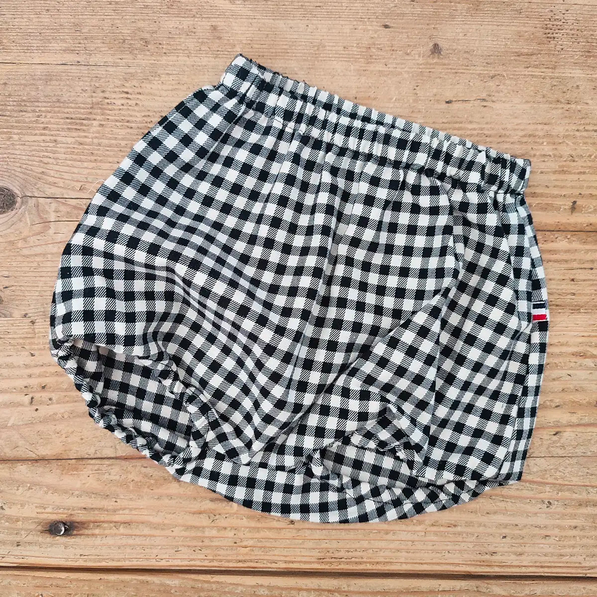 bloomer bébé vichy noir et blanc