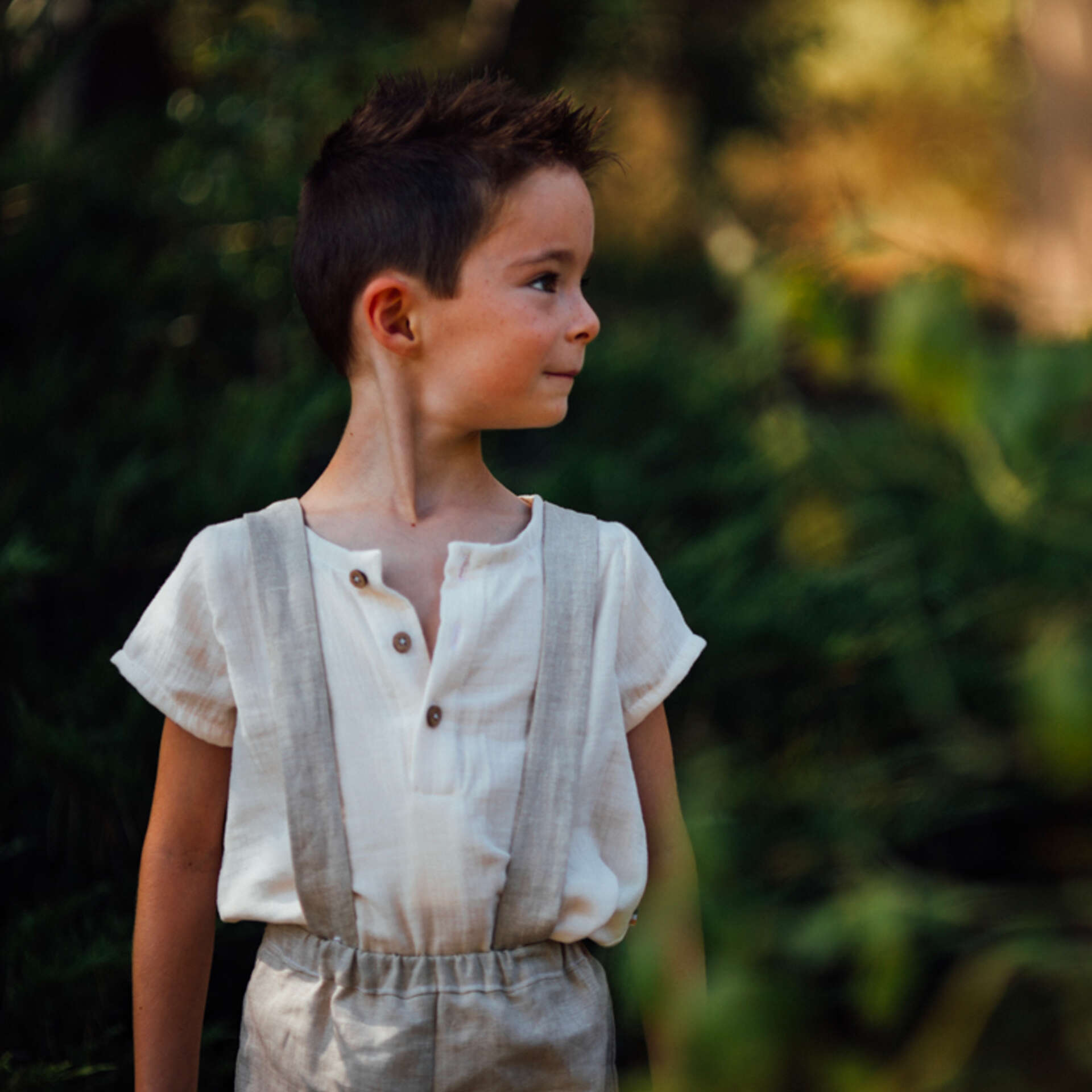 top tunisien double gaze de coton bio GOTS