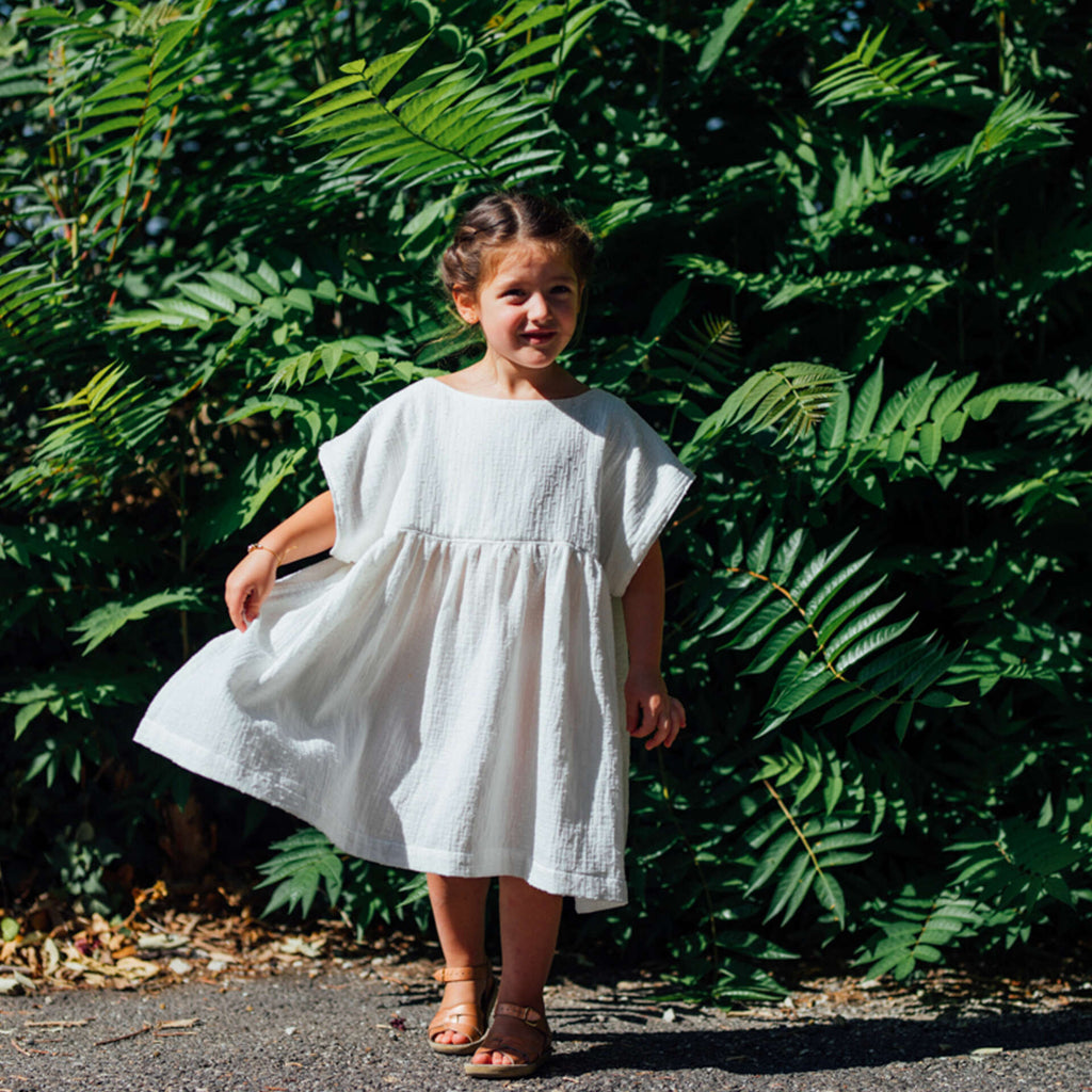 robe cérémonie fille plumetis blanc