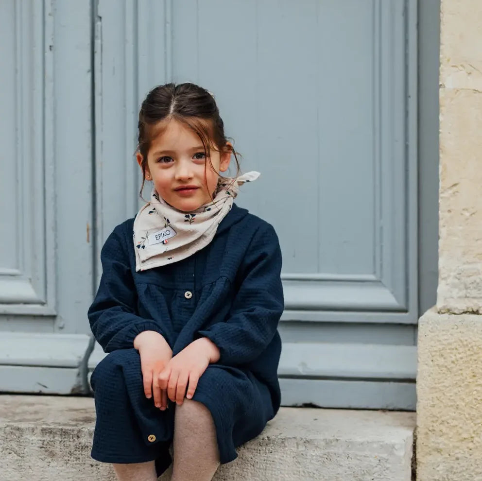 Robe fille hiver bleu marine GAZANIA