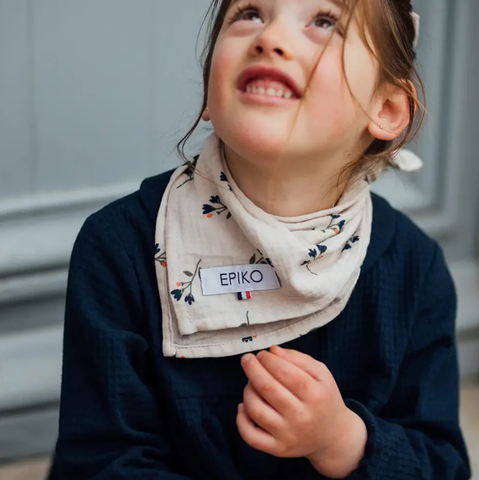 Foulard enfant fleuri ROSEAU