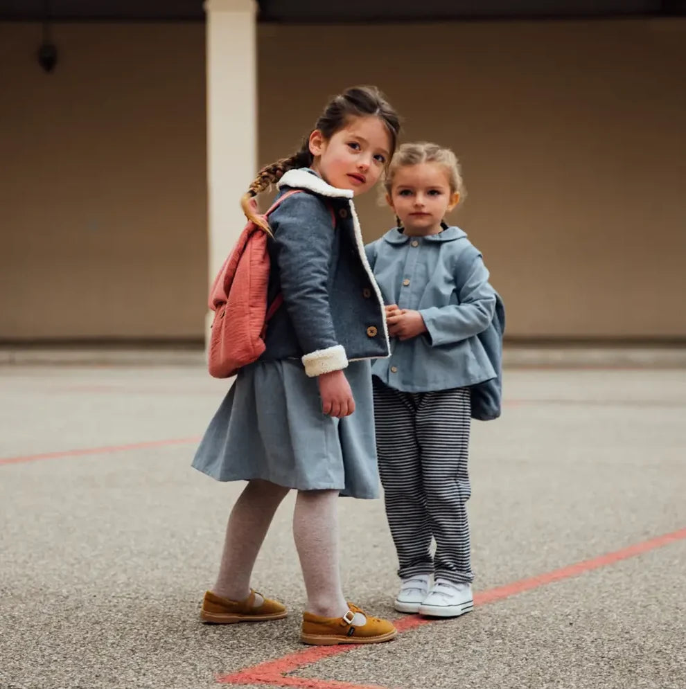 Veste enfant jeans doublé sherpa SAUGE