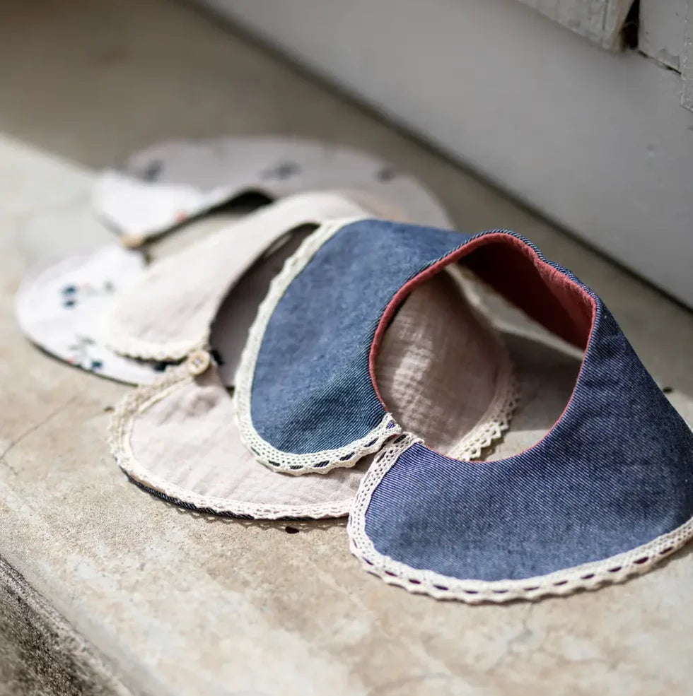 Col claudine double gaze beige DAHLIA