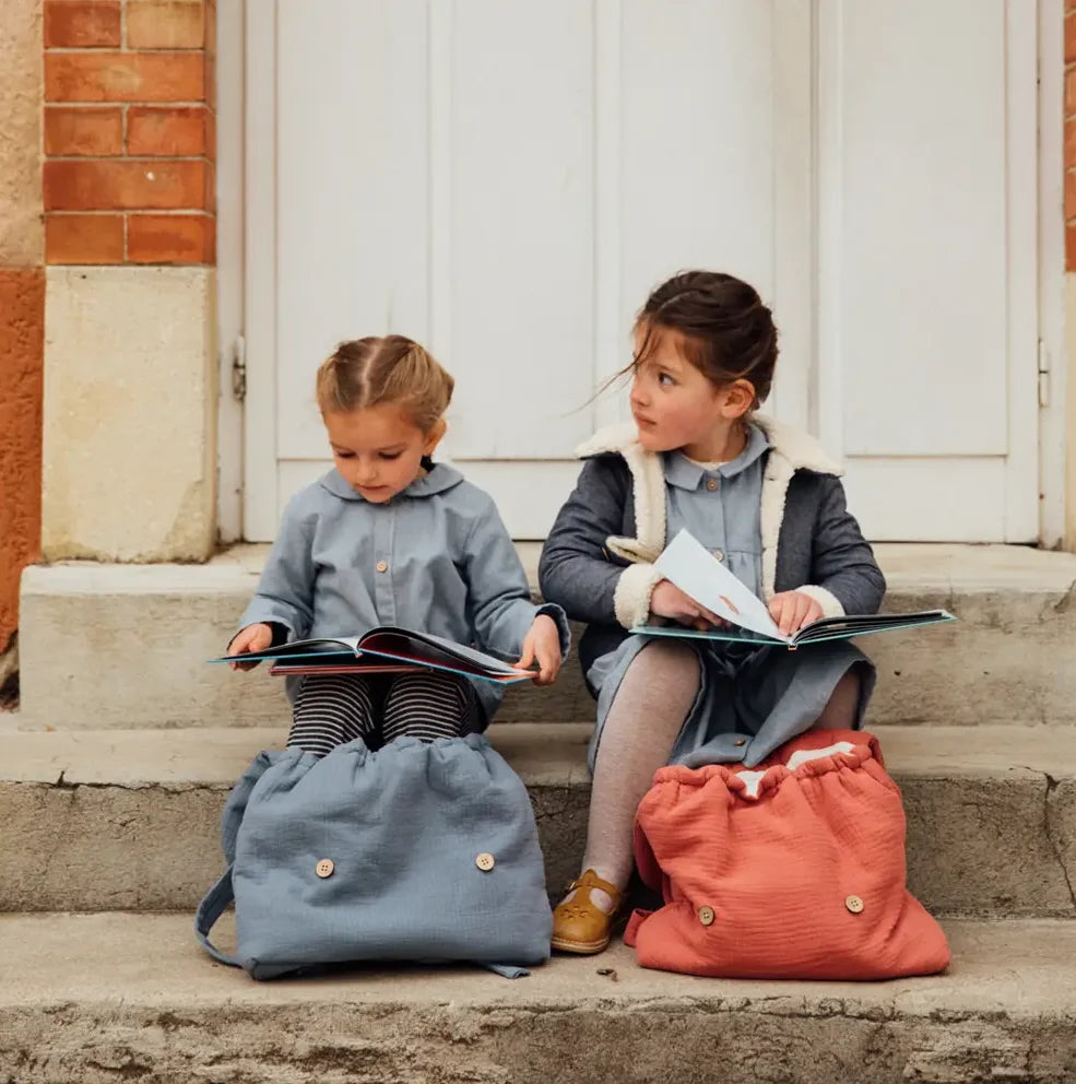Chemise bébé coton bio bleu tendre LYS