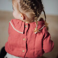 Blouse bébé double gaze coton bio marsala LAURIER