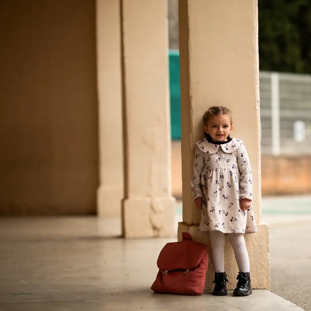 Robe fille fleurie bleu LAVANDE