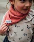 Grand foulard en double gaze de coton bio ROSEAU