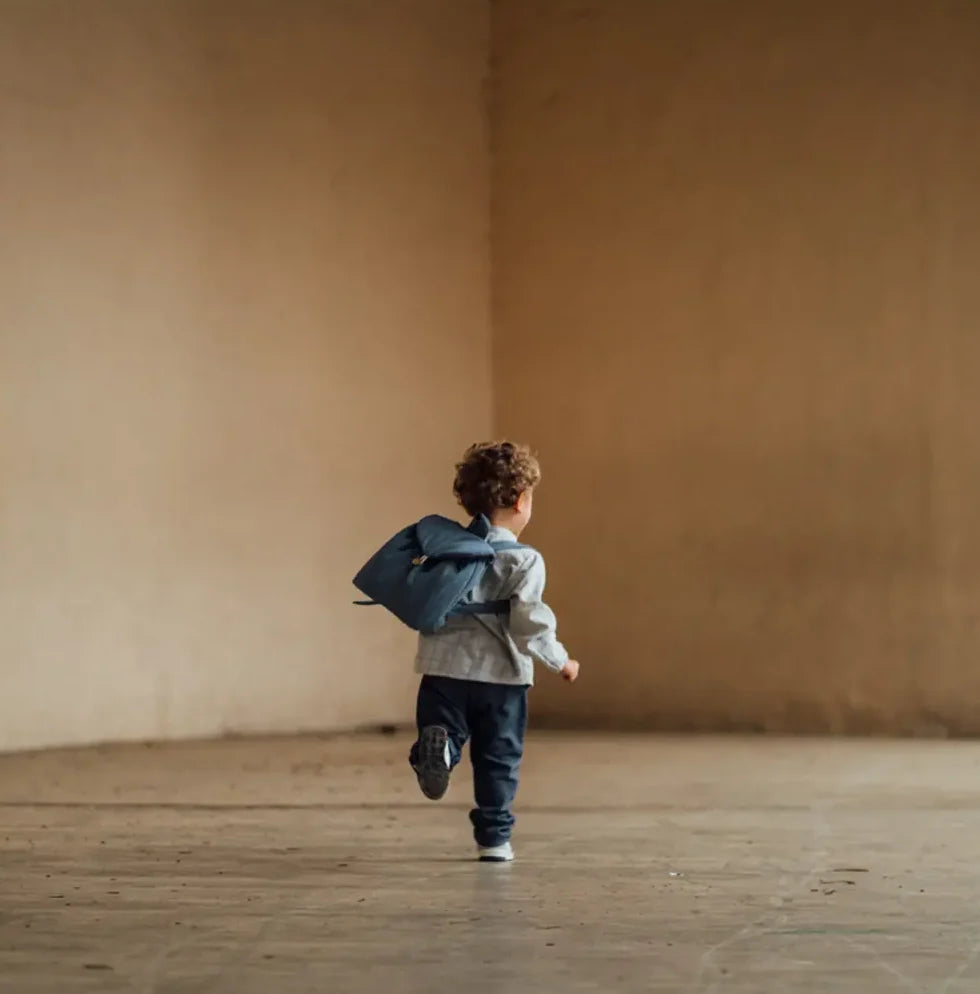 Sac à dos bébé personnalisé bleu tendre GENET