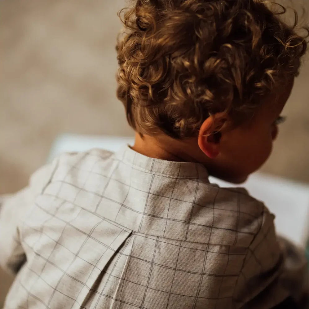 Chemise garçon col officier CÉDRAT