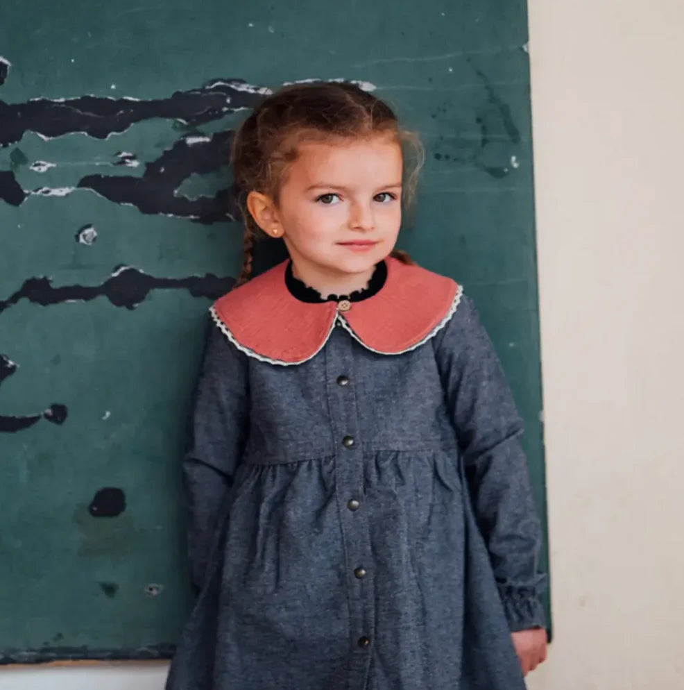 Col claudine réversible marsala DAHLIA