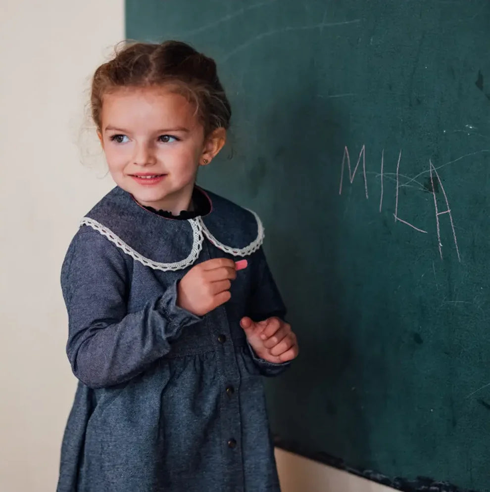 Robe jeans fille BERGAMOTE