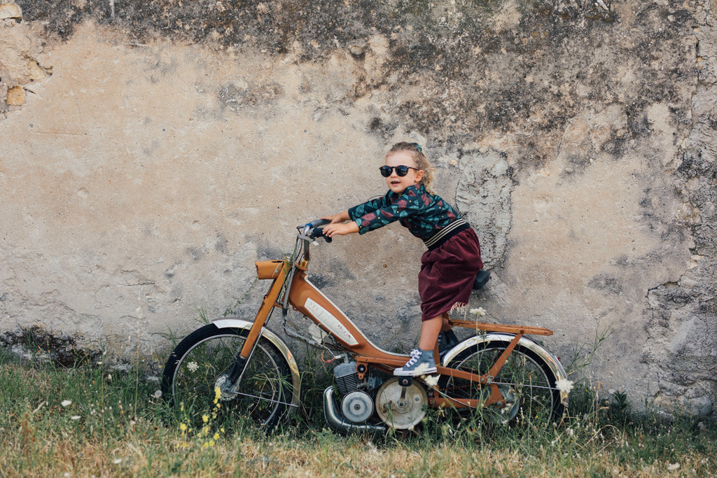 Jupe enfant velours bordeaux ZELIE