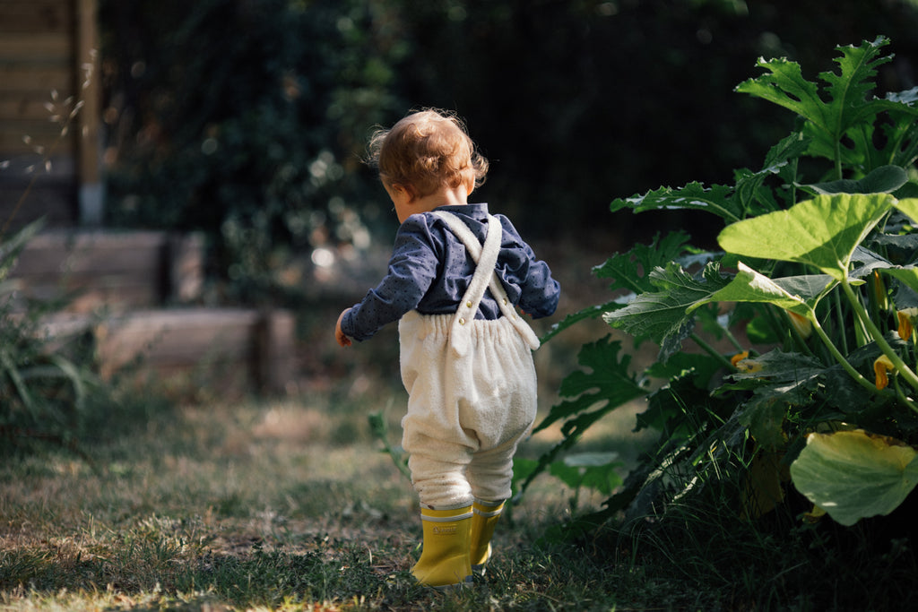 Salopette enfant éponge écru OLIVIER