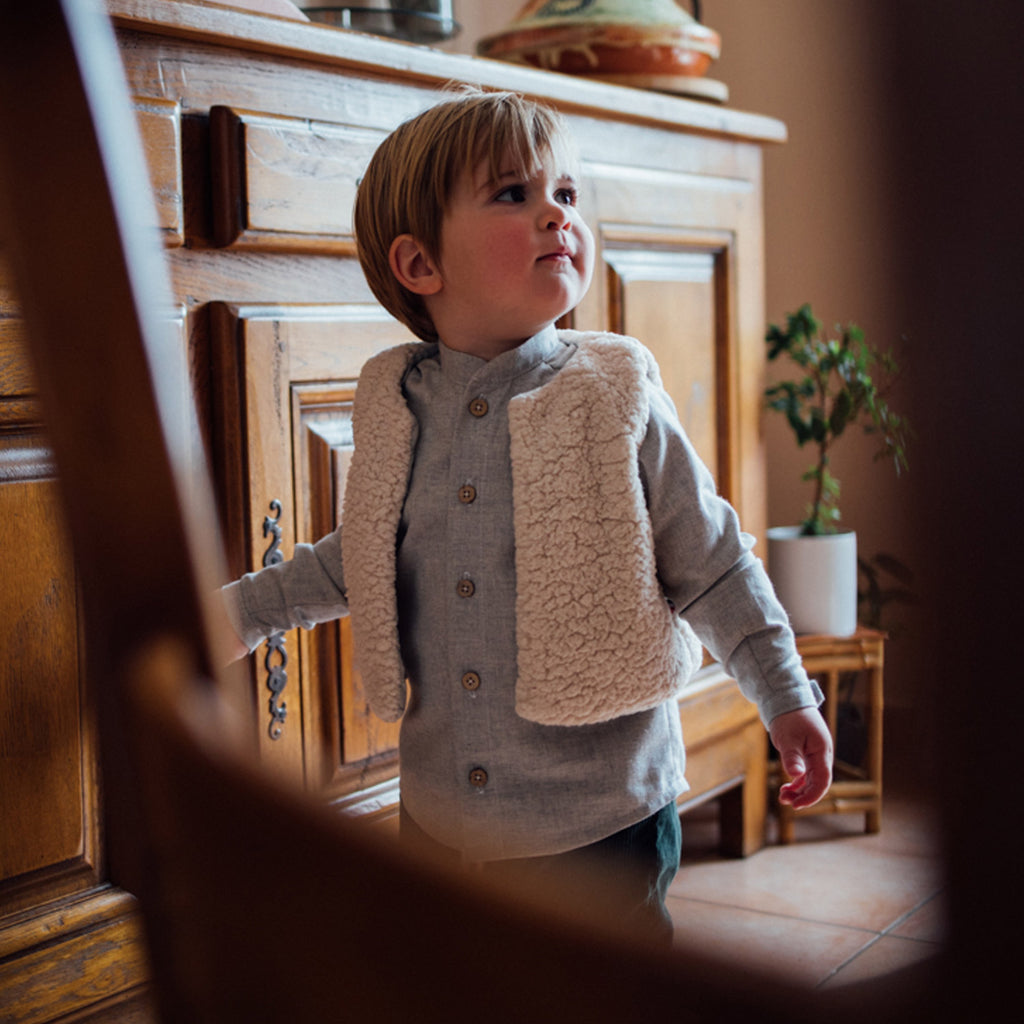 Chemise enfant col officier CEDRAT