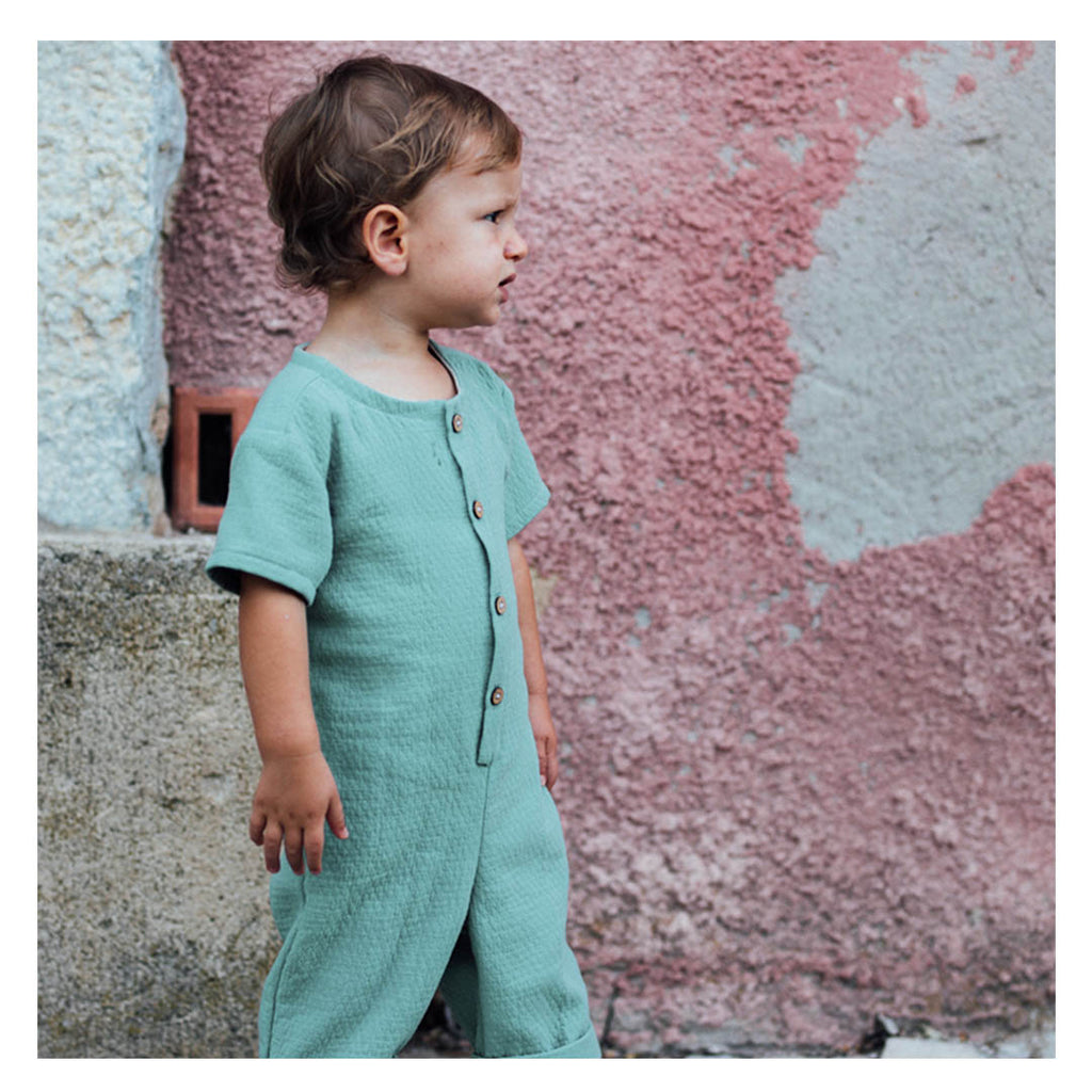 Combinaison bébé vert d'eau ORANGER