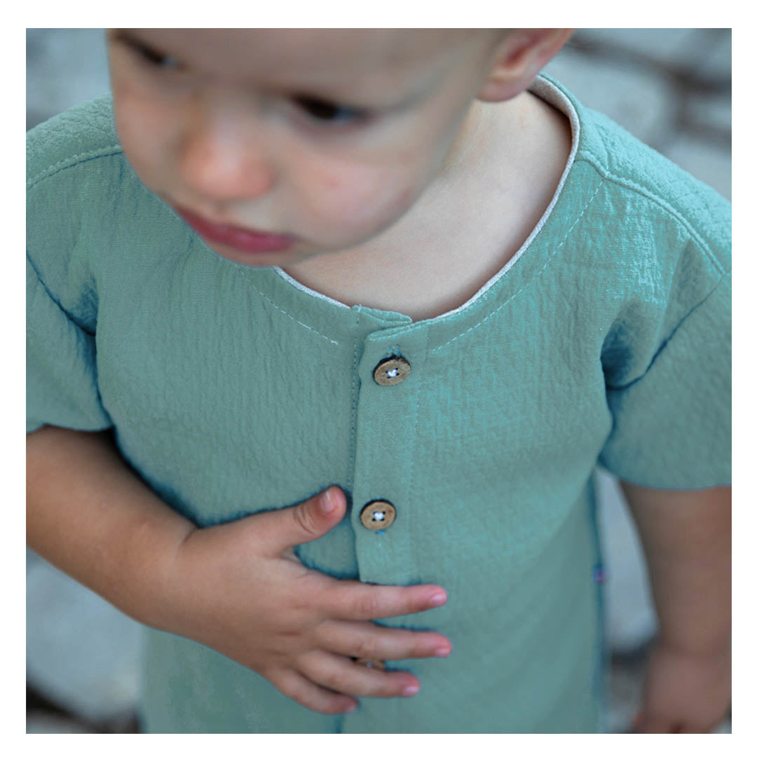 Combi bébé en coton bio ORANGER