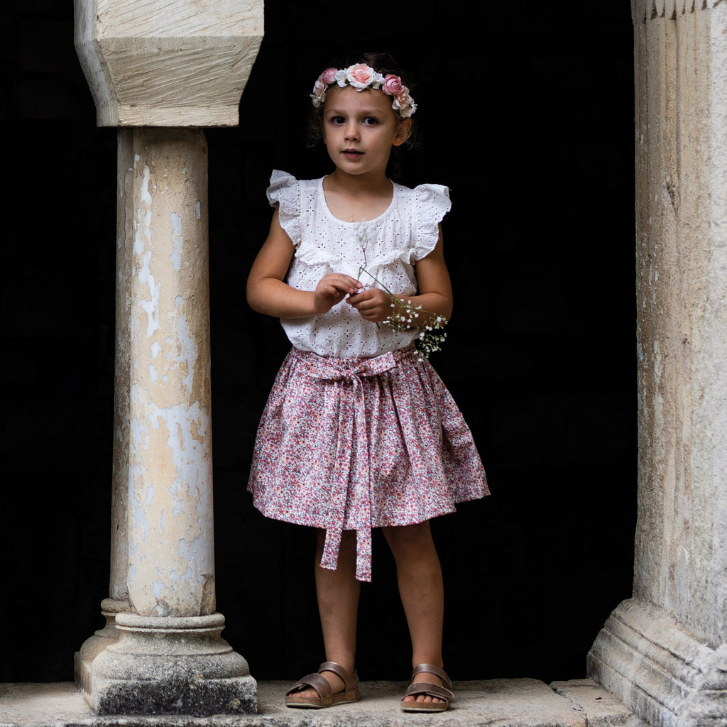 Jupe enfant fleuri