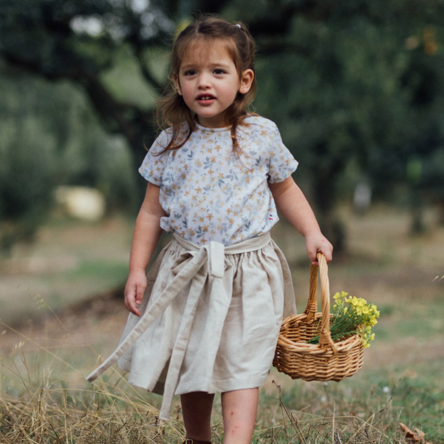 Jupe fille lin VERVEINE - Lin naturel