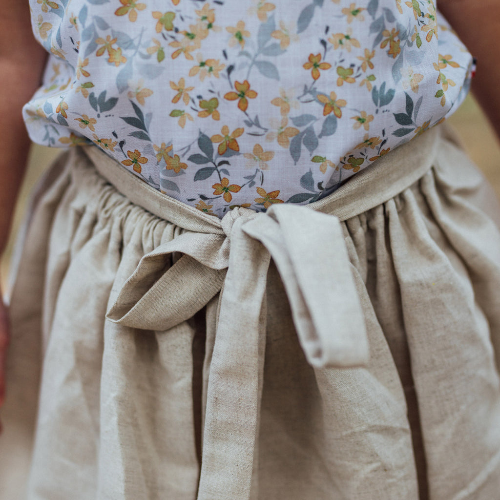 Jupe fille lin VERVEINE - Lin naturel