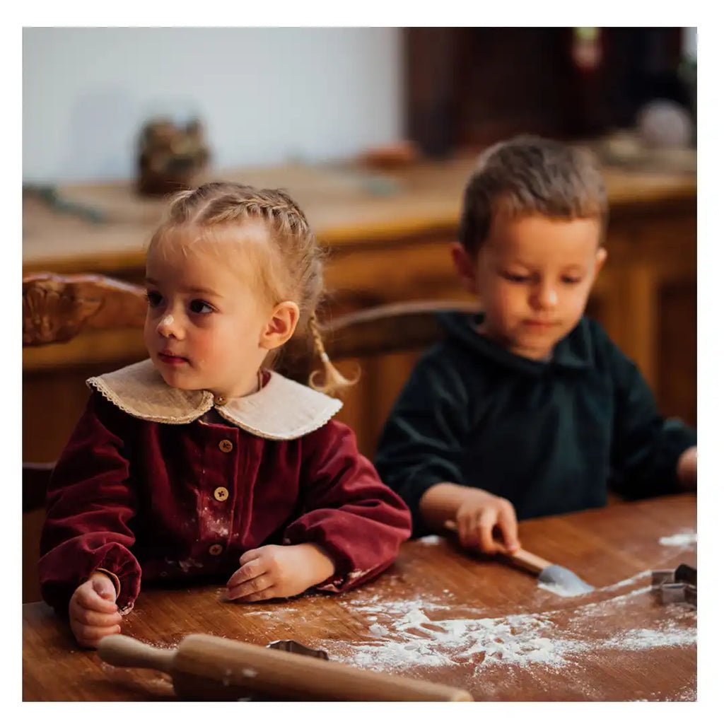 Barboteuse Noël velours bordeaux THYM