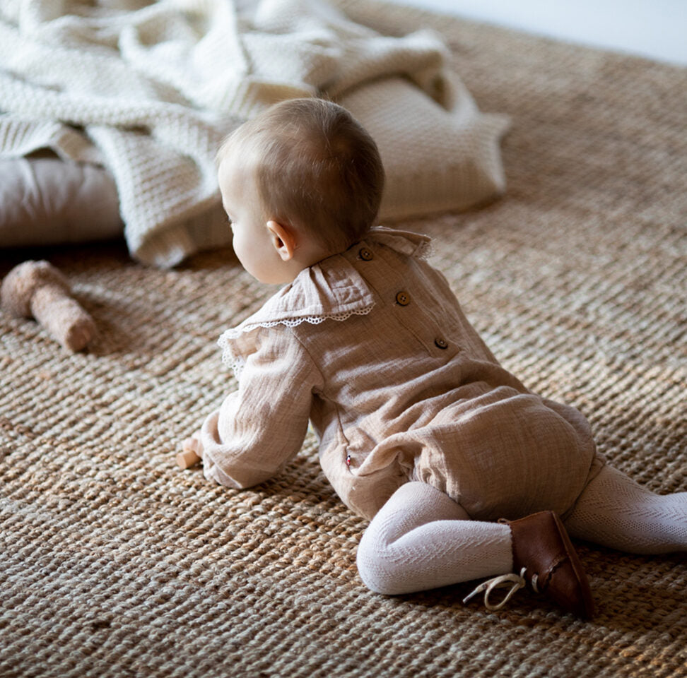 Barboteuse fille double gaze TREFLE