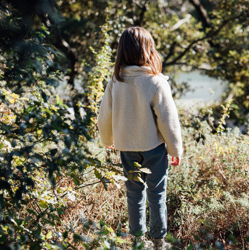 Veste enfant réversible bleu SAUGE