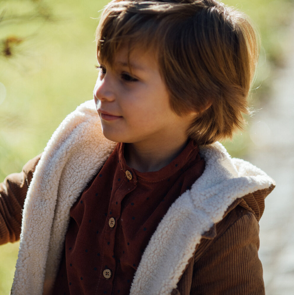Manteau enfant praline CHATAIGNIER