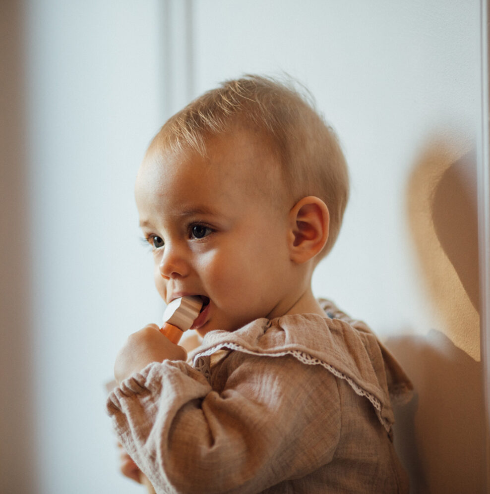 Barboteuse fille double gaze TREFLE